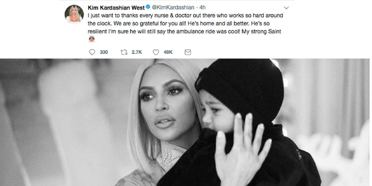 Kim Kardashian Thanks Nurses Who Cared For Her Son In The Hospital