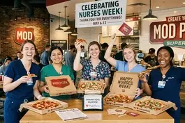 Mod Pizza Nurses Week celebration