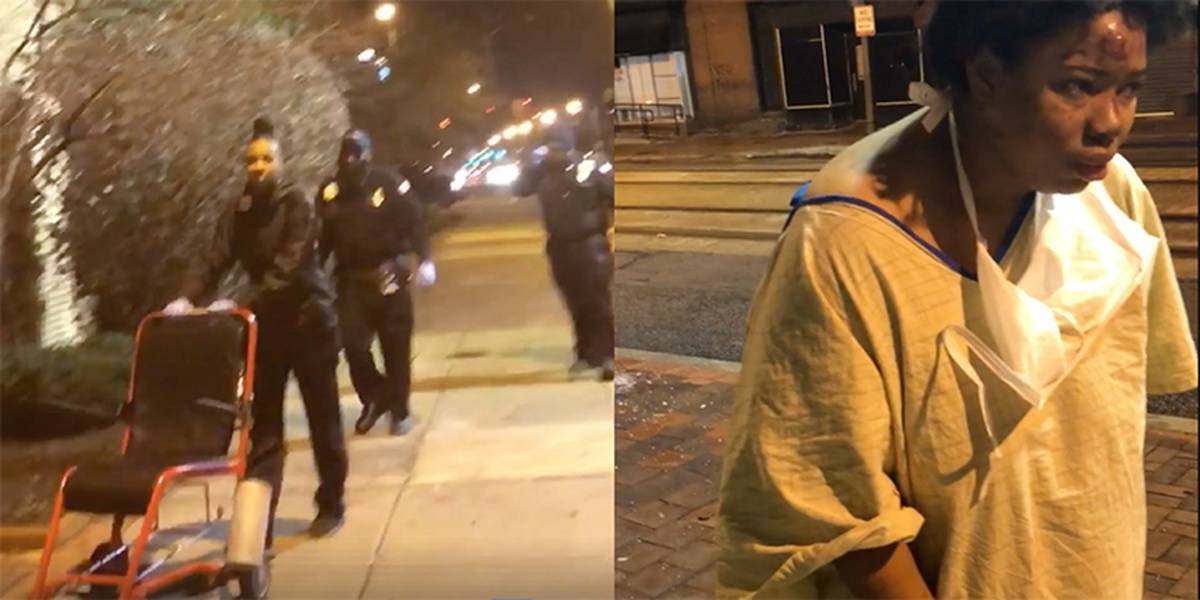 Wearing A Hospital Gown - Video Shows Woman Allegedly 'Dumped' Outside Baltimore Hospital