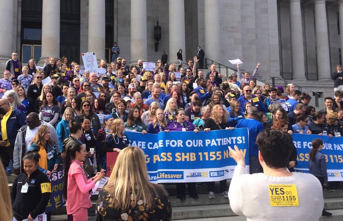 WA Nurses Rally Following Senator’s Offensive Comments - Nurse Staffing Bill Passes