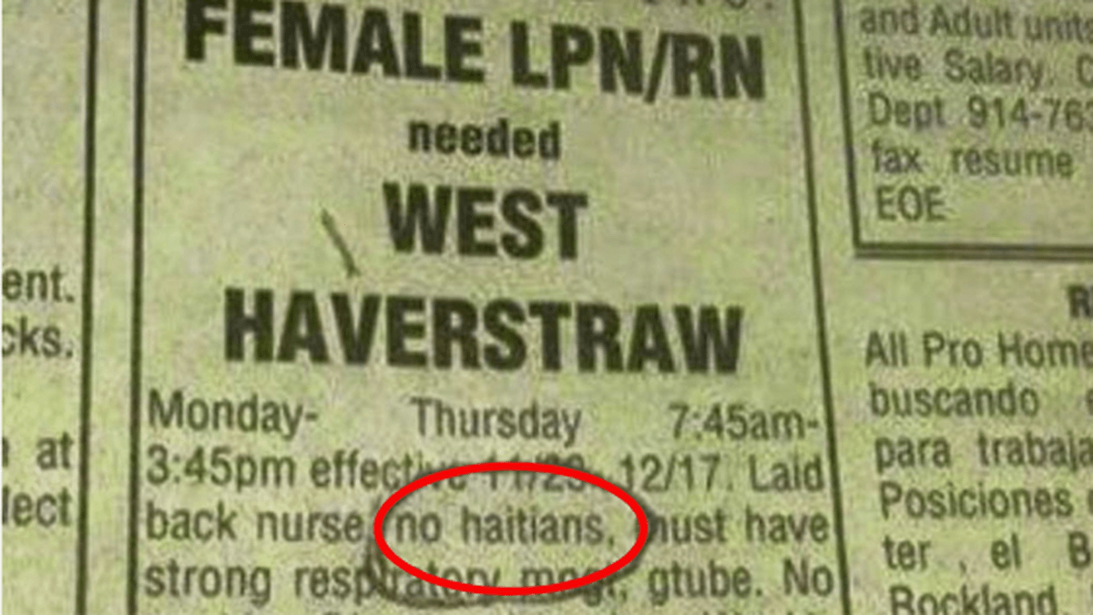“No Haitians Need Apply” - Meet The Nurse Who Took Down a Staffing Agency For Racist Ad