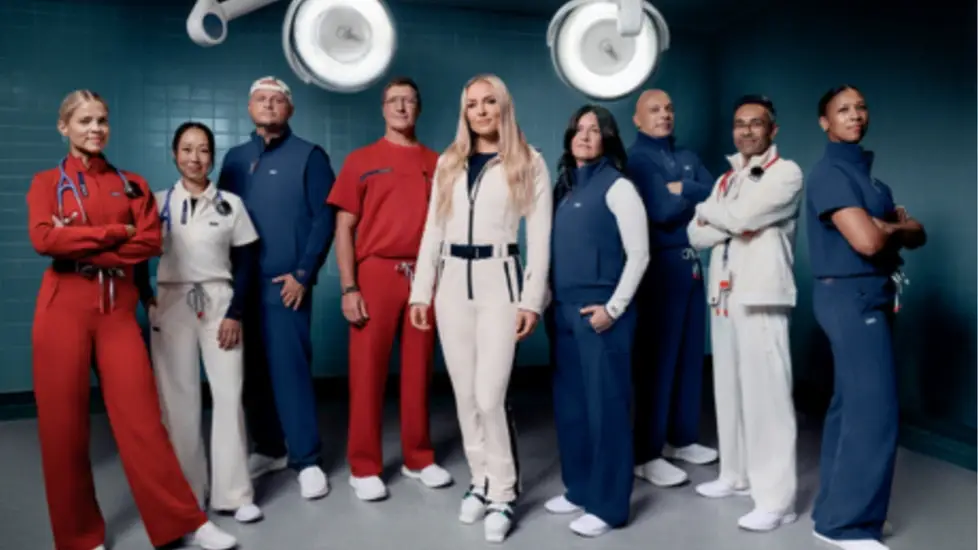 OLYMPIC 94-95 ベンフィカユニフォーム FIGS Outfits USA Olympic Healthcare Team, Partners with Ski Legend