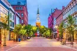 Church street marketplace in Burlington, Vermont