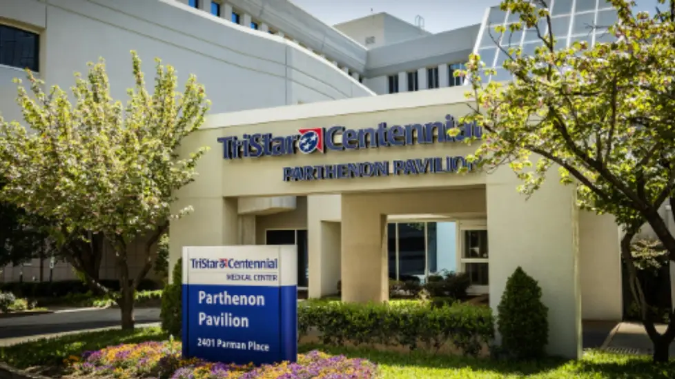 Front of TriStar Centennial Parthenon Pavilion during the day