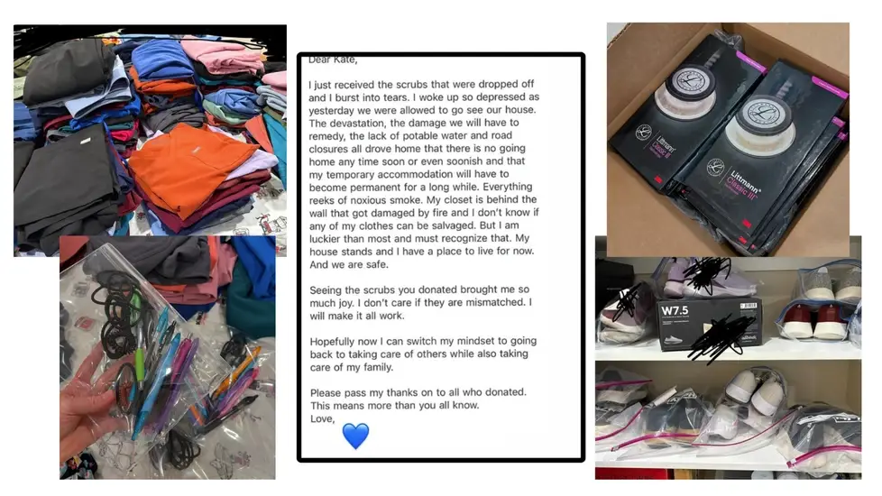 Nurses Lead Scrubs & Shoe Drive to Help Healthcare Workers Rebuild After CA Wildfires