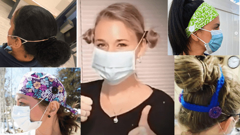 Pain-Free Black Face Mask Ear Savers bbSNaps