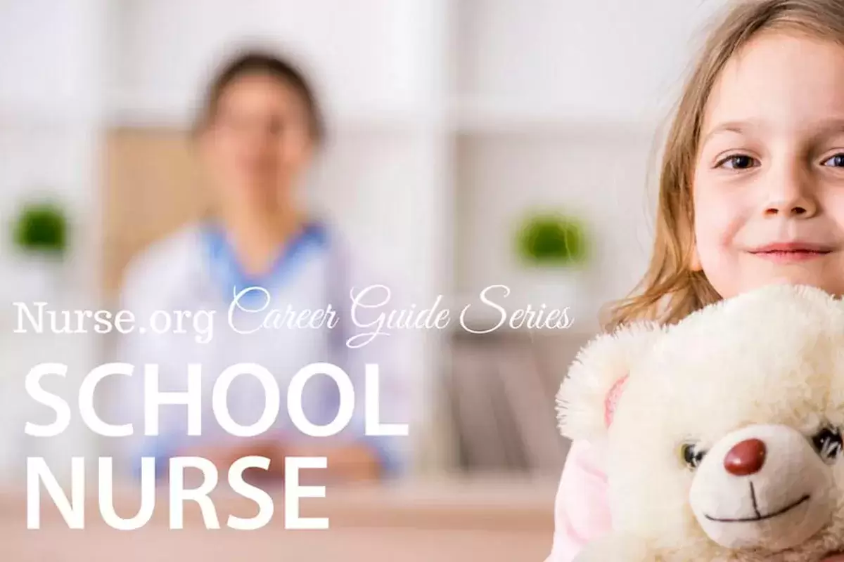 Happy child holding bear with healthcare professional in background