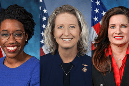 Rep. Lauren Underwood, Rep. Jen Kiggans, and Rep. Sheri Biggs, the three nurses currently serving in the U.S. House of Representatives.