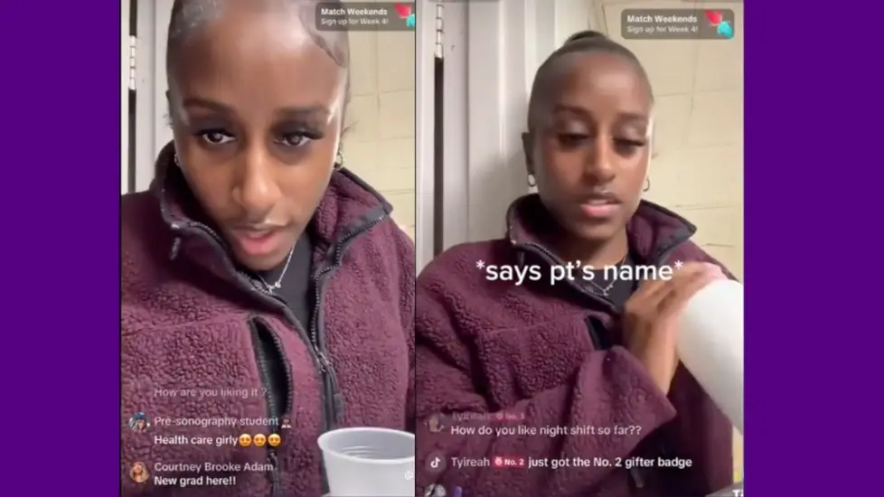 Nurse Yazz Scott Livestreams Med Pass on TikTok, Uses Teeth to Open Meds, Sparks Debate