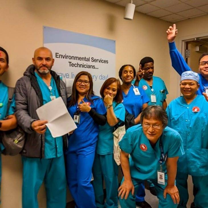 Nurses in Seattle protesting wages and staffing