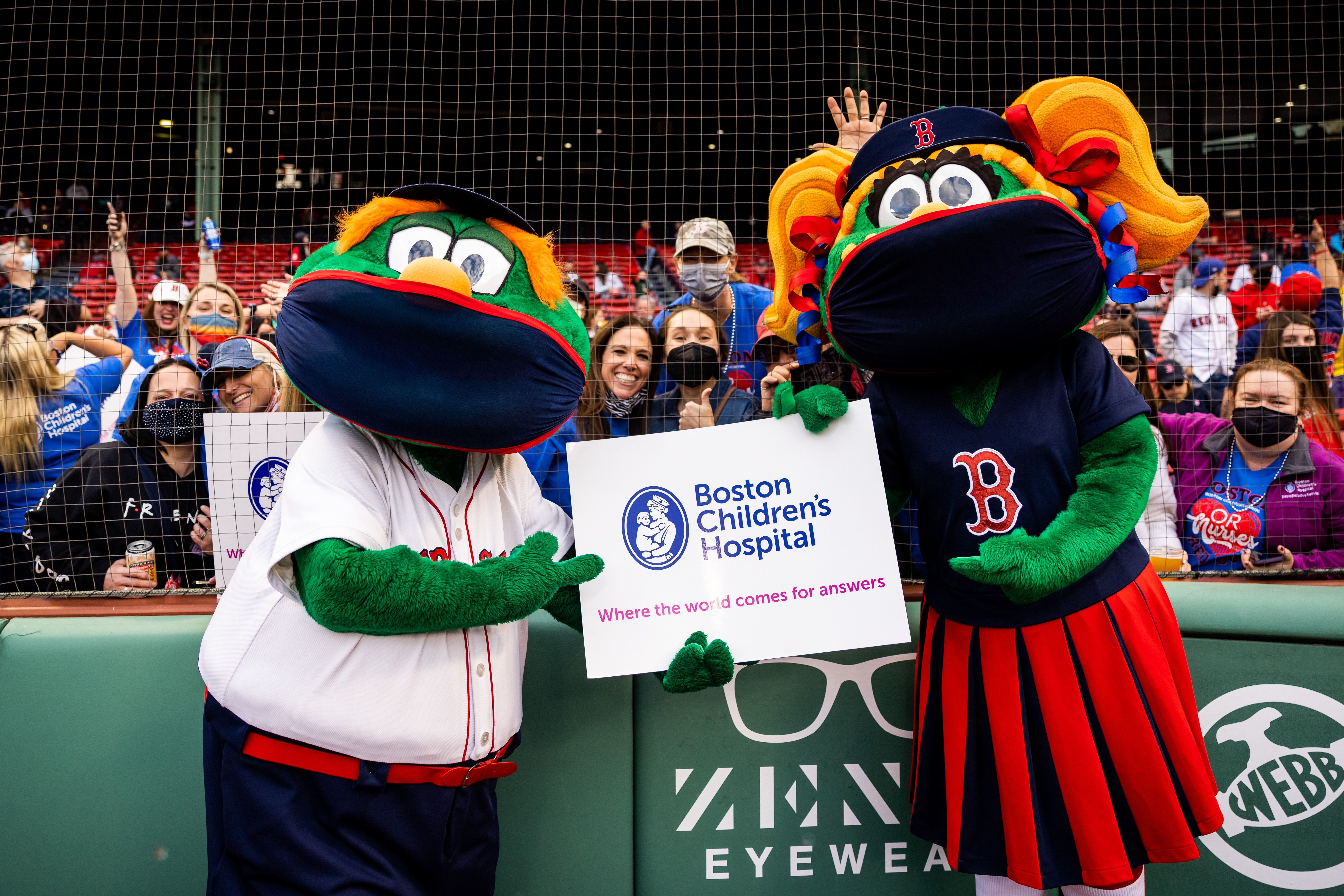 Red Sox mascots Wally and Tessie to skate with fans on Boston