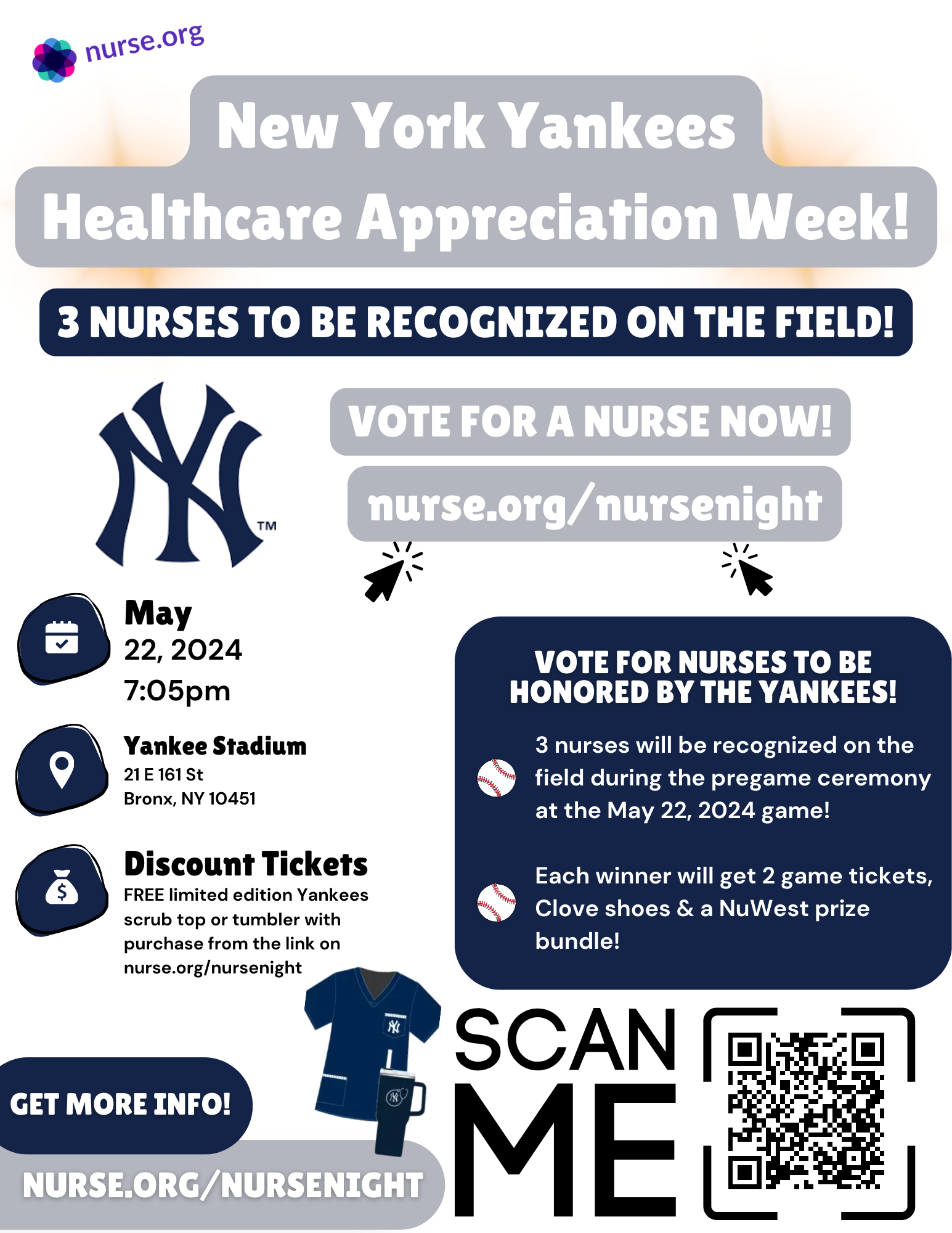 Yankees Healthcare Appreciation Week Get Discount Tickets, Vote For